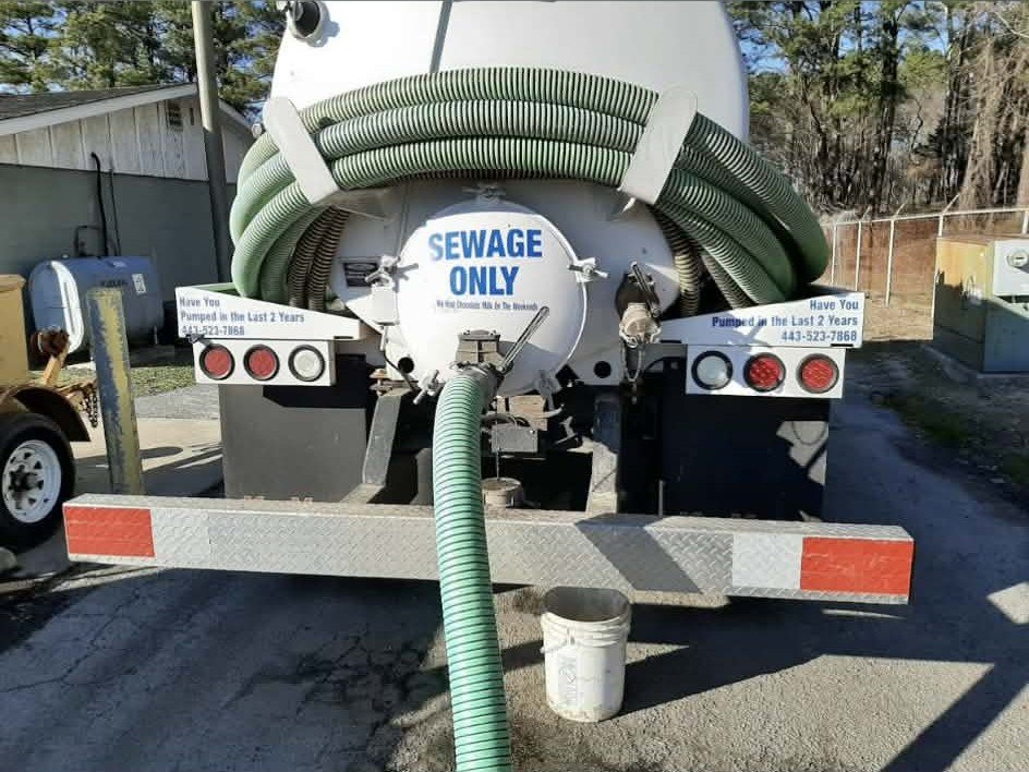 Septic tank pumping service on Maryland.s Lower Eastern Shore